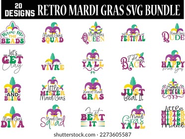 retro Mardi Gras, retro Mardi Gras svg, retro Mardi Gras svg bundle