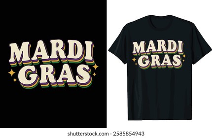  Retro Mardi Gras T-Shirt Design