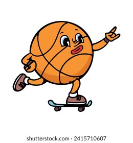 Retro Mascot, Basketball Skater Concept
