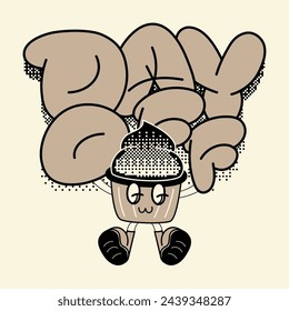 Retro Mascot Character Cartoon Vector.