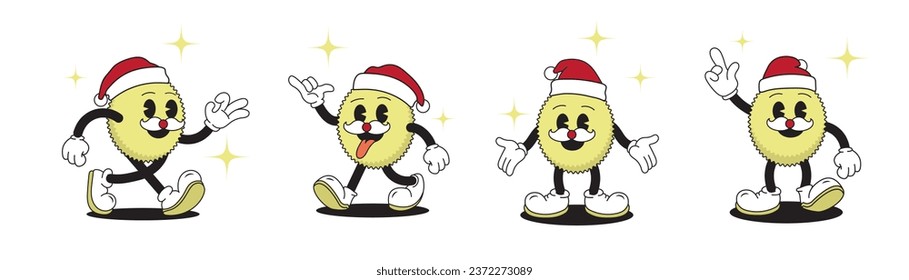 retro mascot collection invarious poses