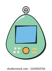 retro mascot game on white background
