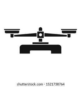Retro mechanical scales icon. Simple illustration of retro mechanical scales vector icon for web design isolated on white background