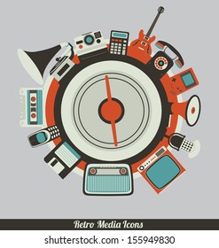 Retro Media Icons