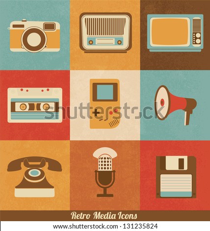 Retro Media Icons