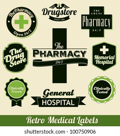 Retro Medical Labels