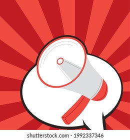 retro megaphone patch eighties style