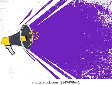 retro megaphone toa speaker with speech bubble background