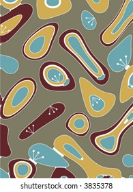 retro melting lava drops (vector) - illustrated background