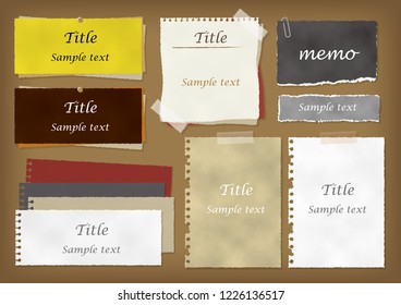 Retro memo pad set