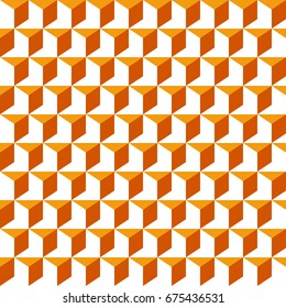 Retro memphis geometric cube shapes seamless abstract patterns. Hipster fashion 80-90s. Jumble textures. Optical illusion effect. Memphis style for printing, website, fabric design, poster, cards
