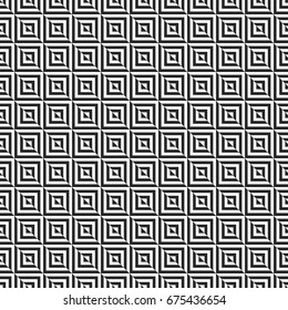 Retro memphis geometric square shapes seamless abstract patterns. Hipster fashion 80-90s. Jumble textures. Optical illusion effect. Memphis style for printing, website, fabric design, poster, cards
