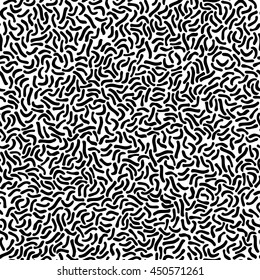 Retro memphis pattern - seamless background. Fashion 80-90s. Black and white mosaic curve texture. Similar to cartoon doodle style.