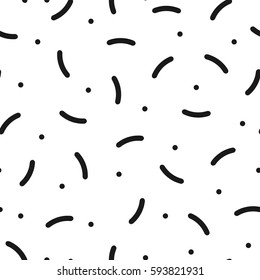 Retro memphis pattern - seamless background. Fashion 80-90s. 