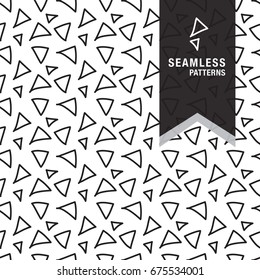 Retro memphis pattern- seamless background. Fashion 80-90s. Black and white mosaic texture. It can be used in printing packaging, website backdrop and fabric design.