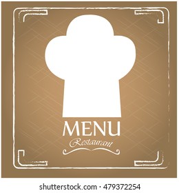 Retro menu design with text, Vector illustration