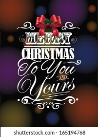 Retro Merry Christmas Colorful template. EPS 10 vector, grouped for easy editing. No open shapes or paths.