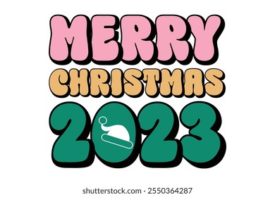 Retro Merry Christmas Design , Retro Christmas T-shirt design 