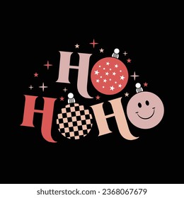 Retro Merry Christmas t-shirt design 