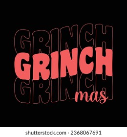 Retro Merry Christmas t-shirt design 