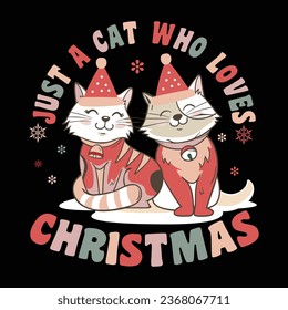 Retro Merry Christmas t-shirt design 