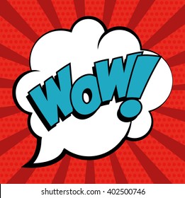 Retro message design, pop art style, vibrant colors