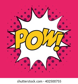 Retro message design, pop art style, vibrant colors
