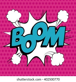 Retro message design, pop art style, vibrant colors