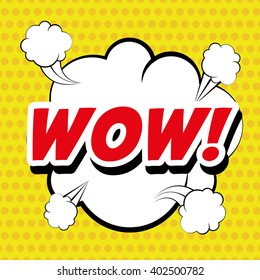 Retro message design, pop art style, vibrant colors