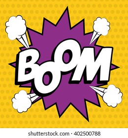 Retro message design, pop art style, vibrant colors