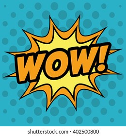 Retro message design, pop art style, vibrant colors