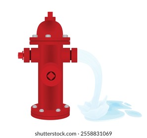 Retro metal fire hydrant. vector illustration