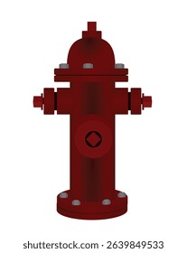 Retro metal fire hydrant. vector illustration	