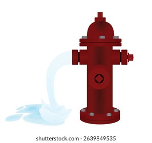 Retro metal fire hydrant. vector illustration	