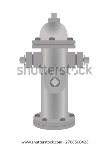 Retro metal fire hydrant. vector illustration	