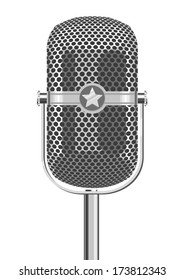 Retro Metallic Microphone