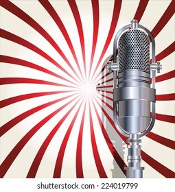 Retro microphone background