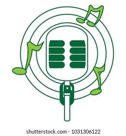 retro microphone icon