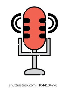 Retro microphone icon 