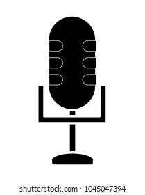 Retro microphone icon 
