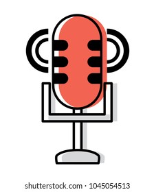 Retro microphone icon 