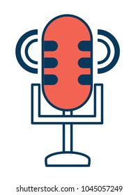 Retro microphone icon 