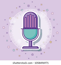 retro microphone icon