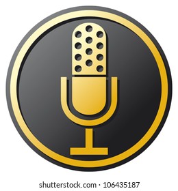 retro microphone icon 