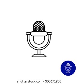 Retro microphone icon