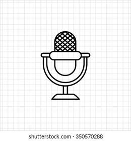 Retro microphone icon