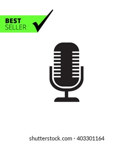 Retro microphone icon