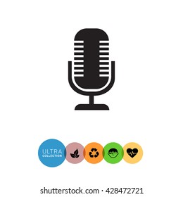 Retro microphone icon