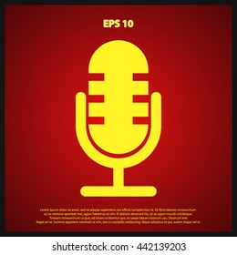 retro microphone icon