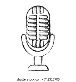 retro microphone icon